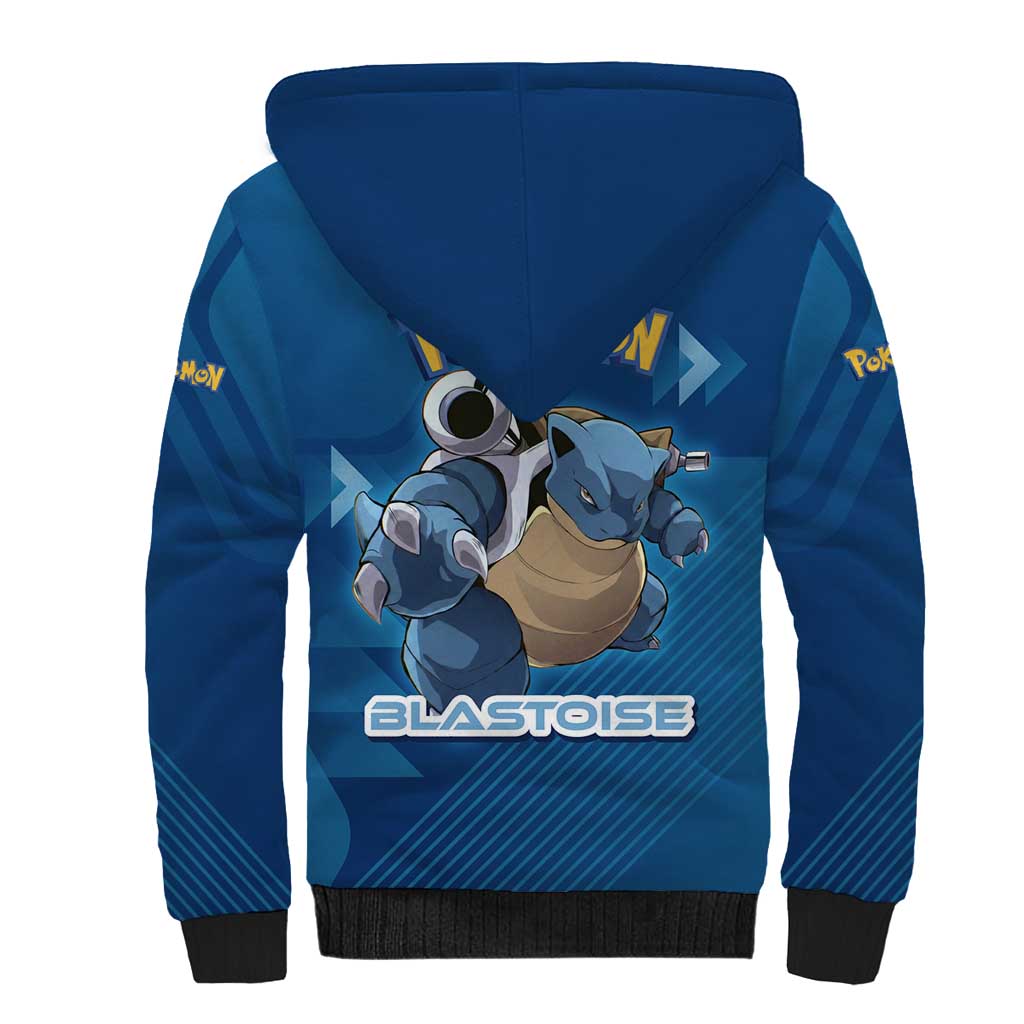 Blastoise Poké Sherpa Hoodie Tech Armor Anime Wave Style