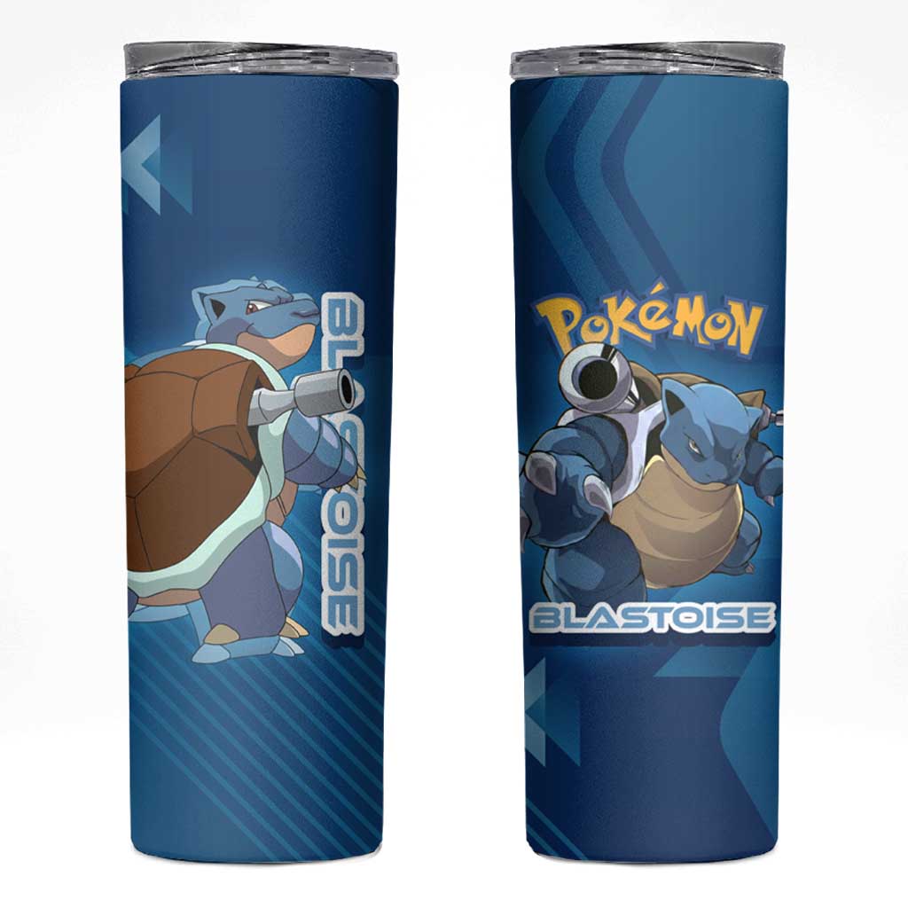 Blastoise Poké Skinny Tumbler Tech Armor Anime Wave Style