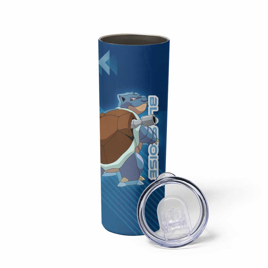 Blastoise Poké Skinny Tumbler Tech Armor Anime Wave Style