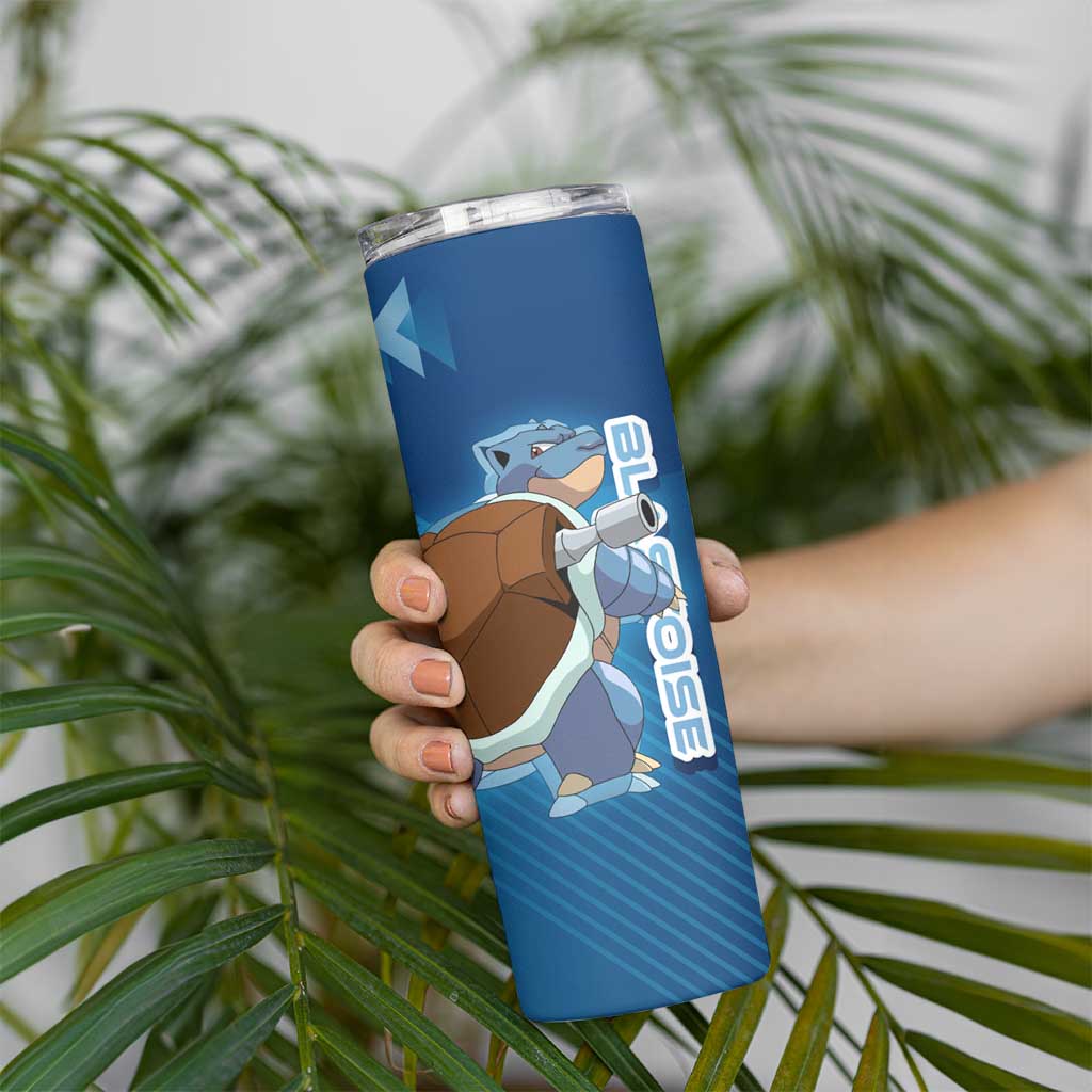 Blastoise Poké Skinny Tumbler Tech Armor Anime Wave Style