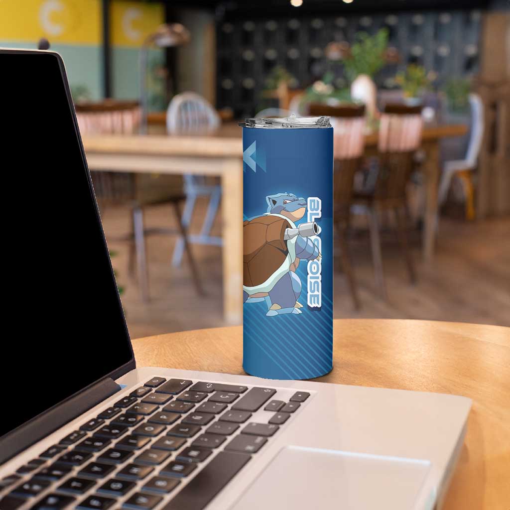 Blastoise Poké Skinny Tumbler Tech Armor Anime Wave Style