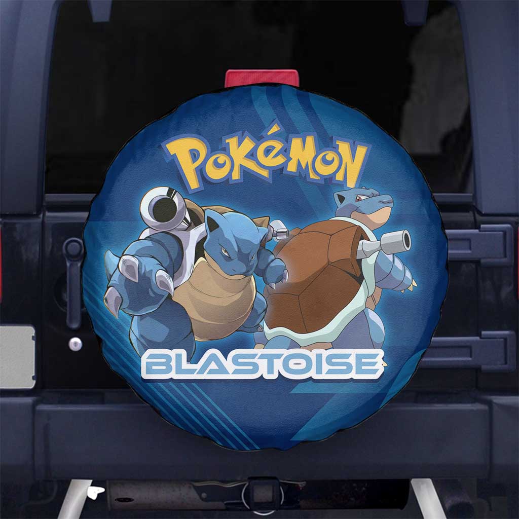Blastoise Poké Spare Tire Cover Tech Armor Anime Wave Style