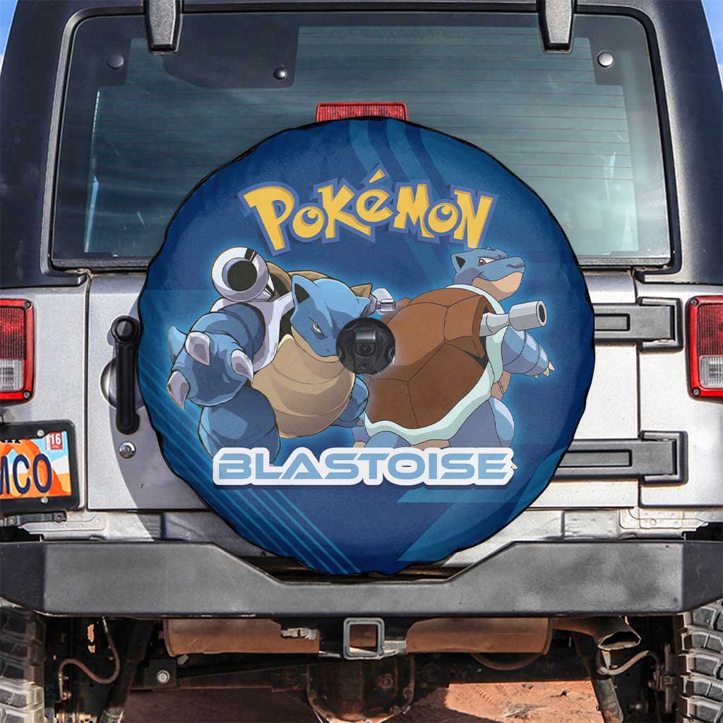 Blastoise Poké Spare Tire Cover Tech Armor Anime Wave Style