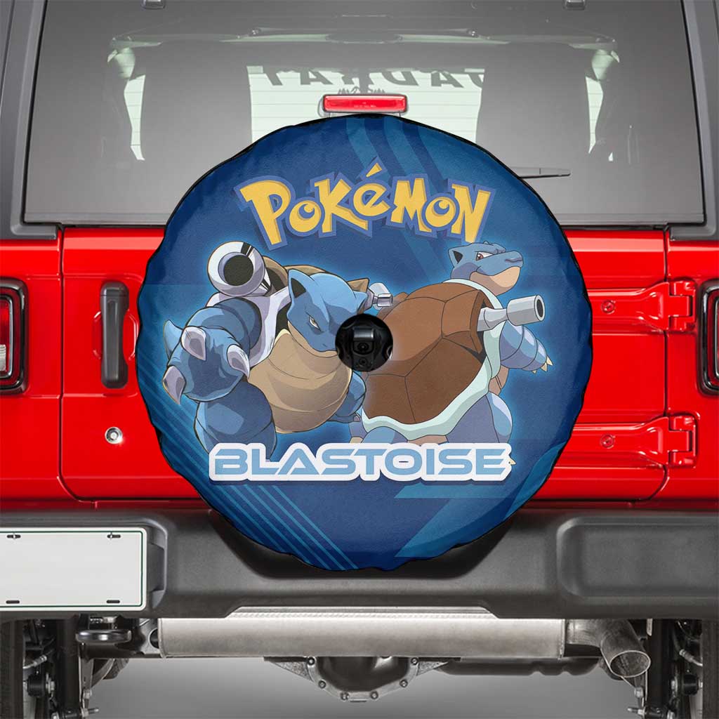 Blastoise Poké Spare Tire Cover Tech Armor Anime Wave Style