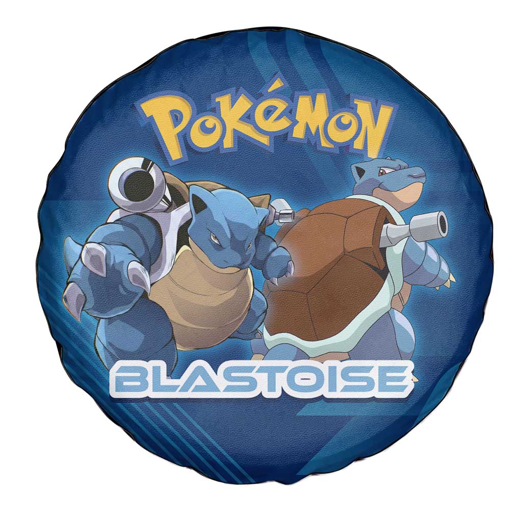 Blastoise Poké Spare Tire Cover Tech Armor Anime Wave Style