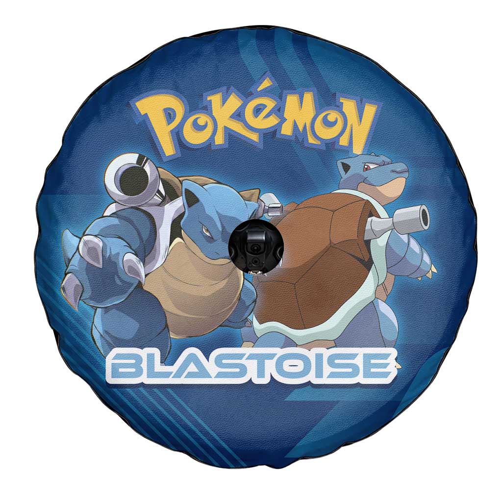 Blastoise Poké Spare Tire Cover Tech Armor Anime Wave Style
