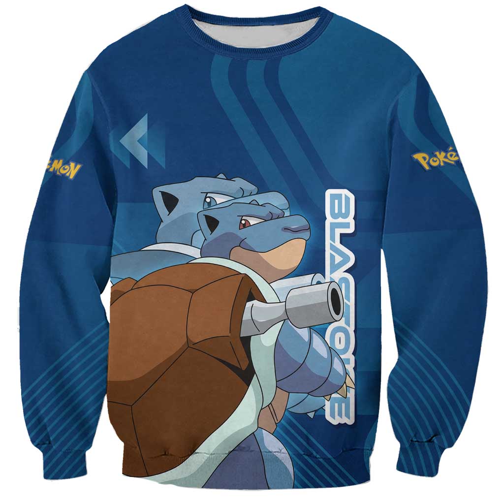 Blastoise Poké Sweatshirt Tech Armor Anime Wave Style