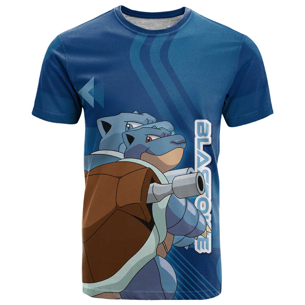 Blastoise Poké T Shirt Tech Armor Anime Wave Style
