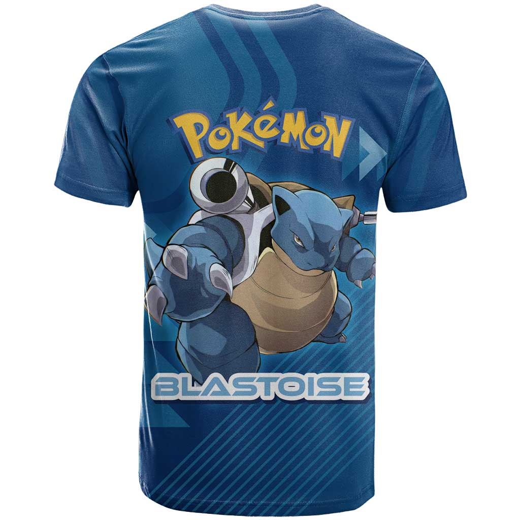 Blastoise Poké T Shirt Tech Armor Anime Wave Style