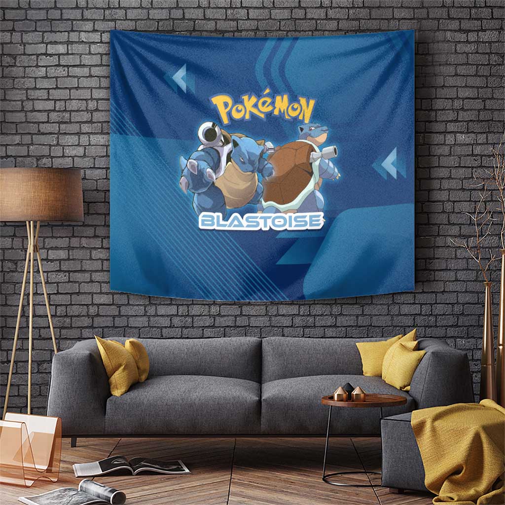 Blastoise Poké Tapestry Tech Armor Anime Wave Style