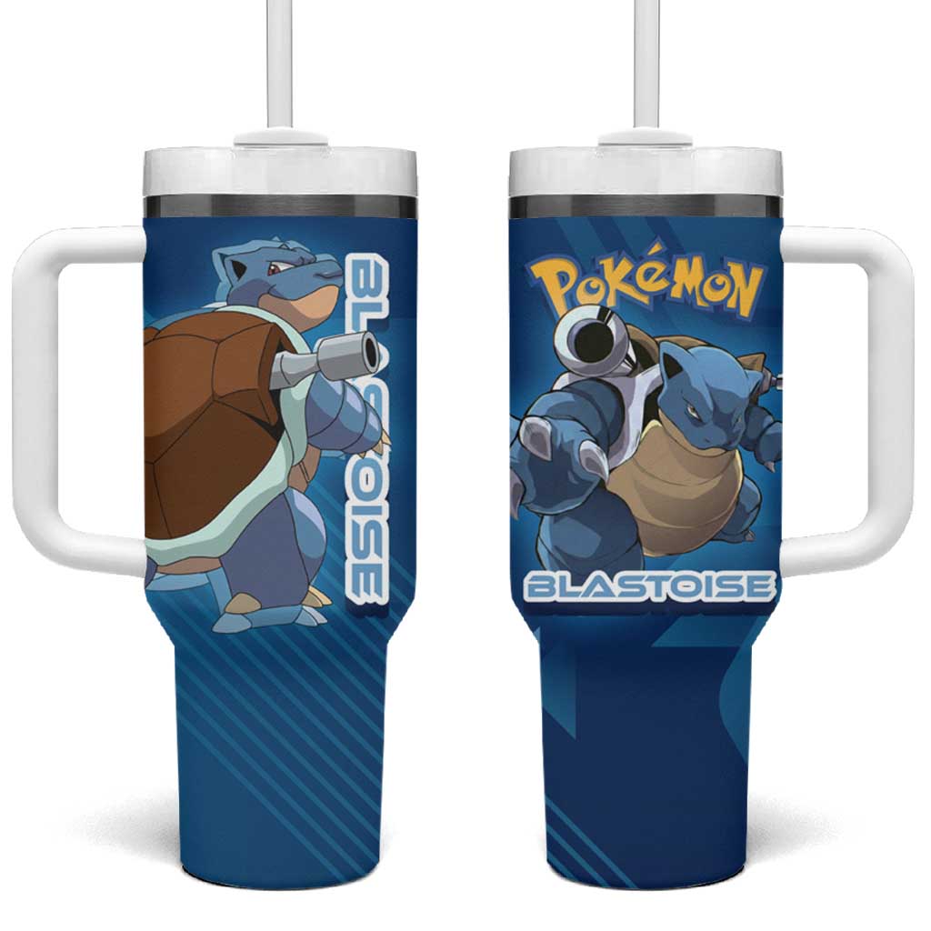 Blastoise Poké Tumbler With Handle Tech Armor Anime Wave Style