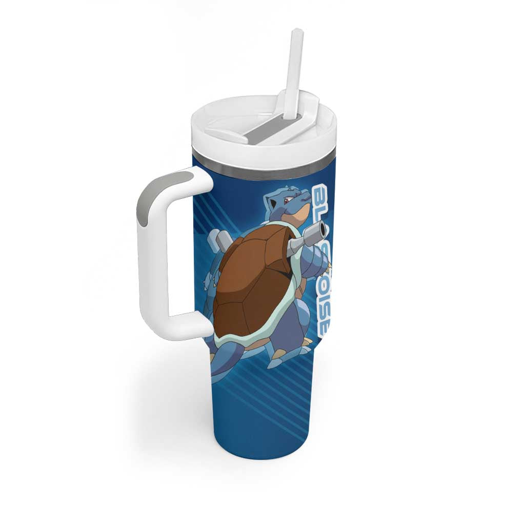 Blastoise Poké Tumbler With Handle Tech Armor Anime Wave Style