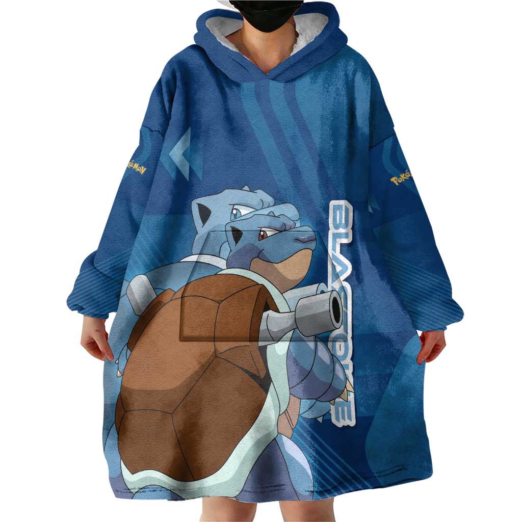 Blastoise Poké Wearable Blanket Hoodie Tech Armor Anime Wave Style