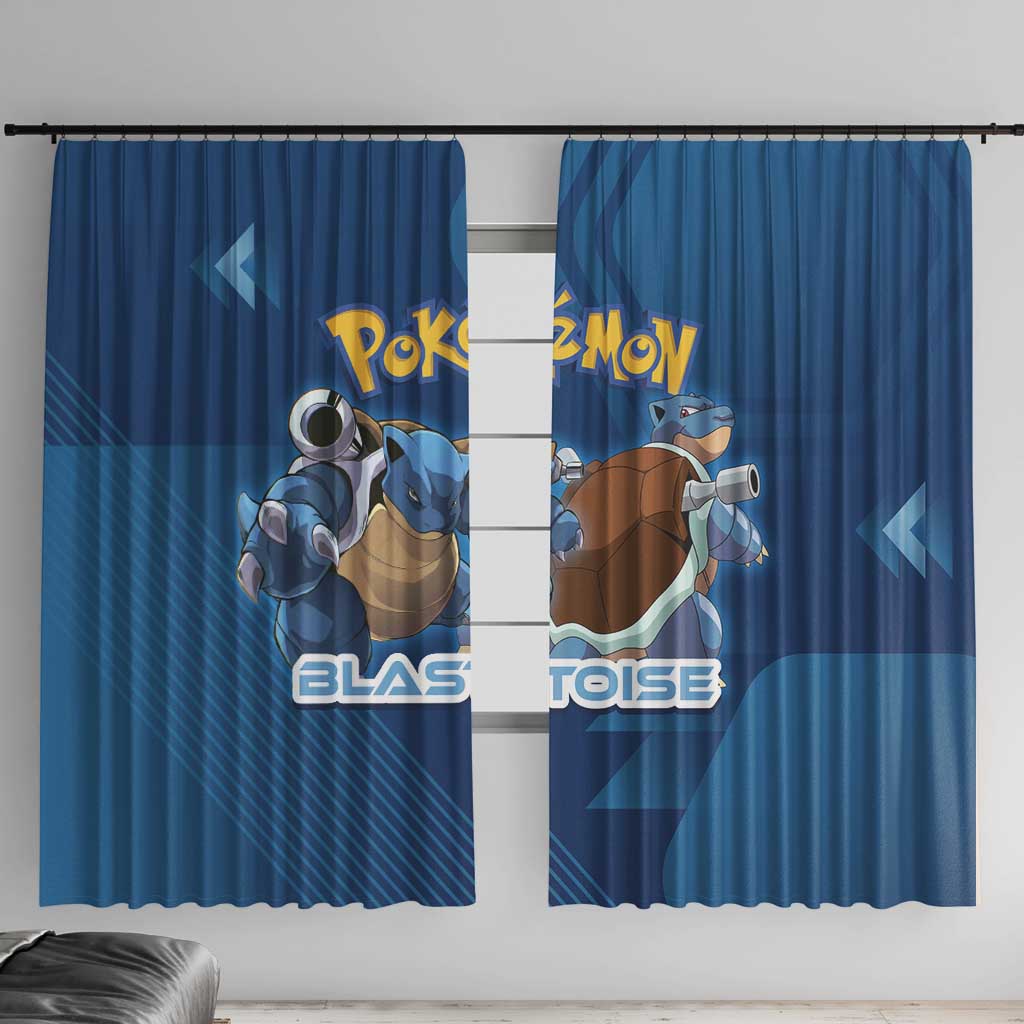 Blastoise Poké Window Curtain Tech Armor Anime Wave Style