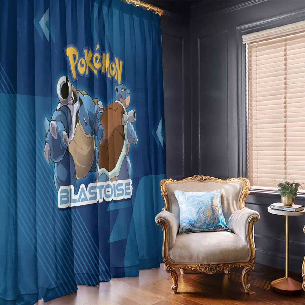 Blastoise Poké Window Curtain Tech Armor Anime Wave Style