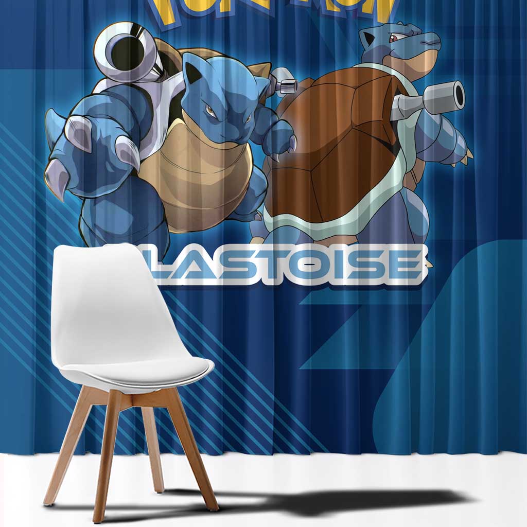 Blastoise Poké Window Curtain Tech Armor Anime Wave Style