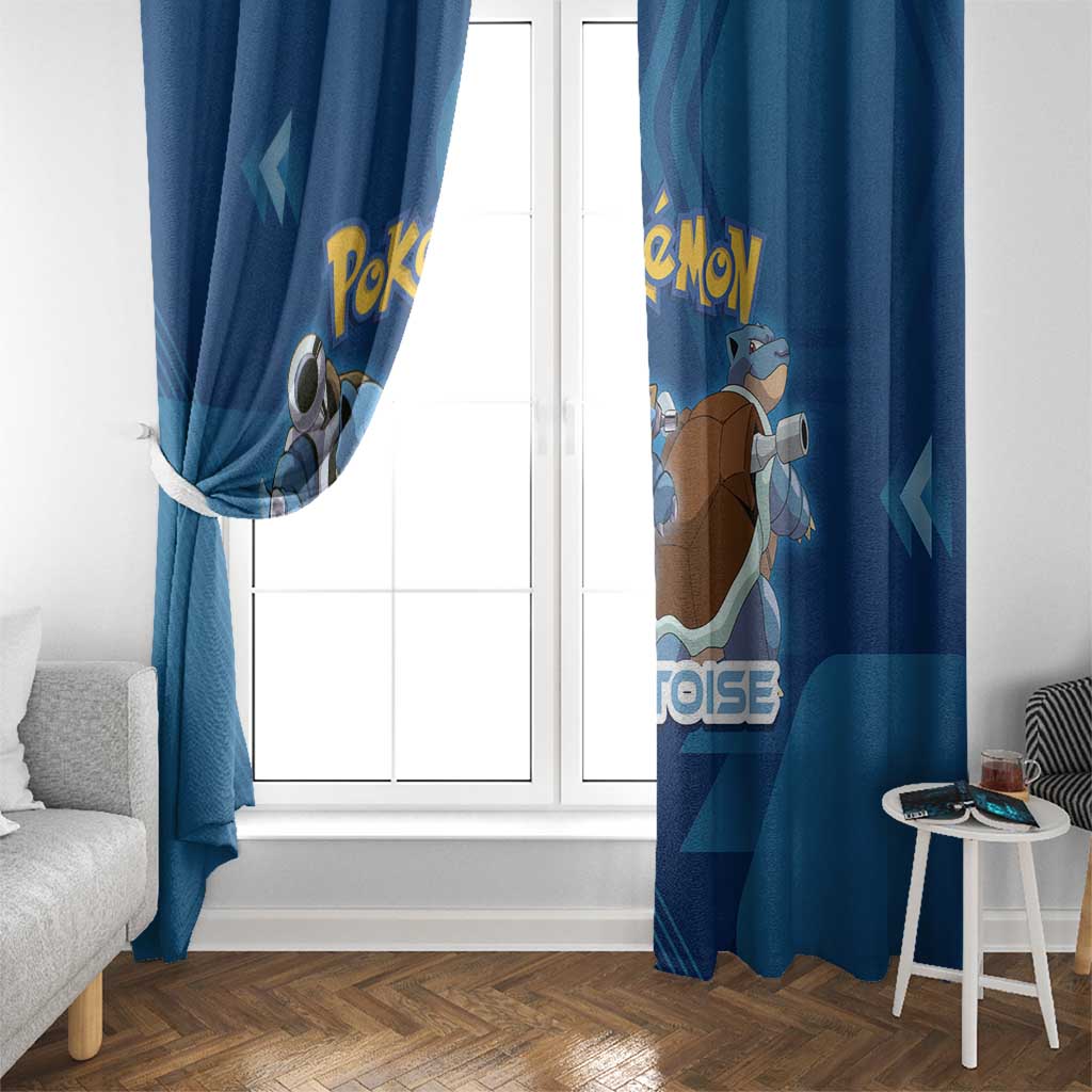 Blastoise Poké Window Curtain Tech Armor Anime Wave Style
