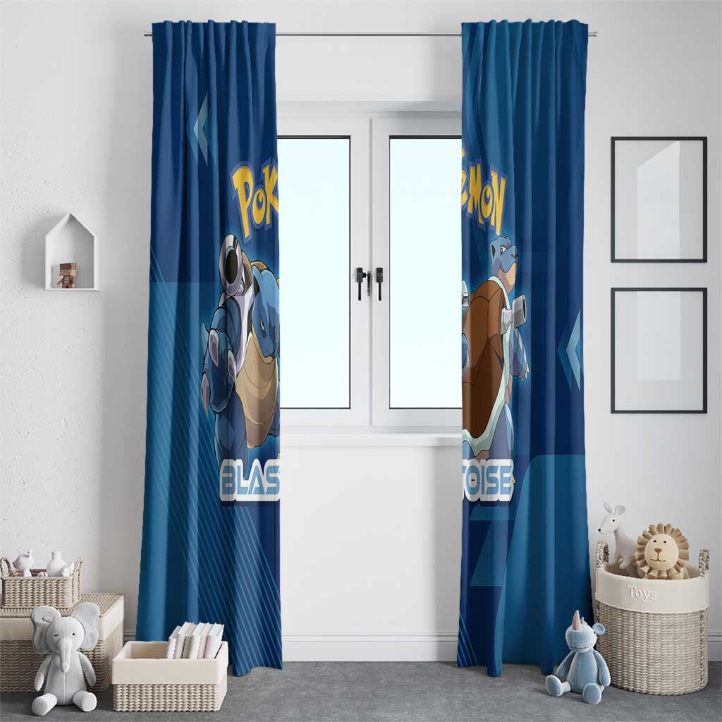Blastoise Poké Window Curtain Tech Armor Anime Wave Style