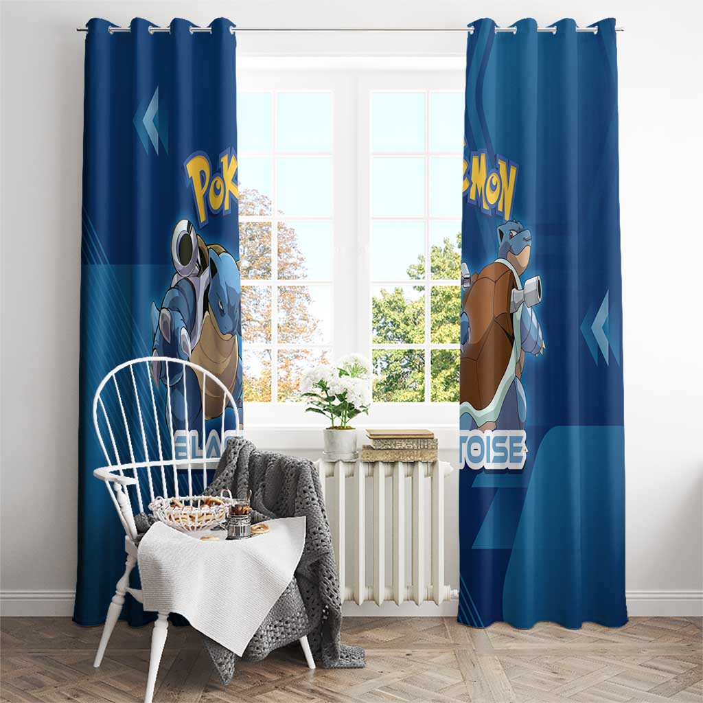 Blastoise Poké Window Curtain Tech Armor Anime Wave Style