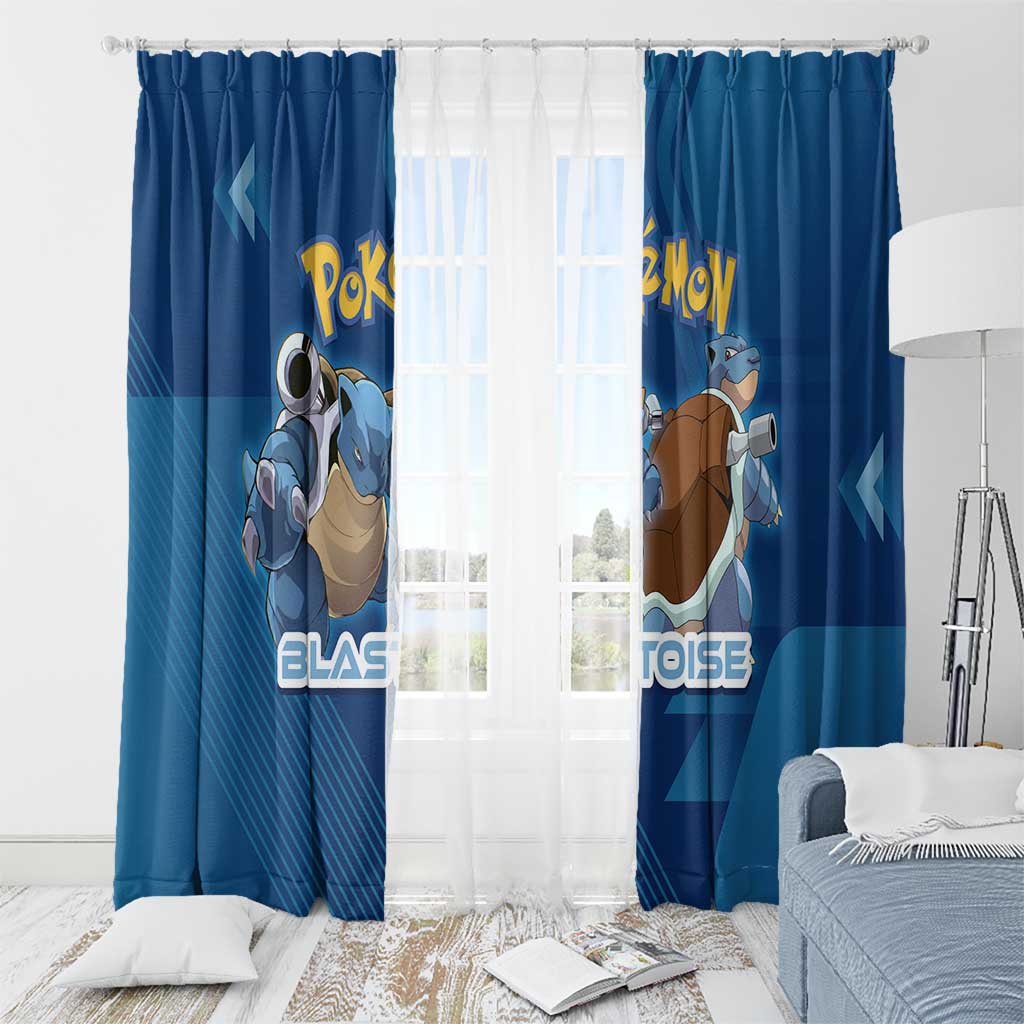 Blastoise Poké Window Curtain Tech Armor Anime Wave Style