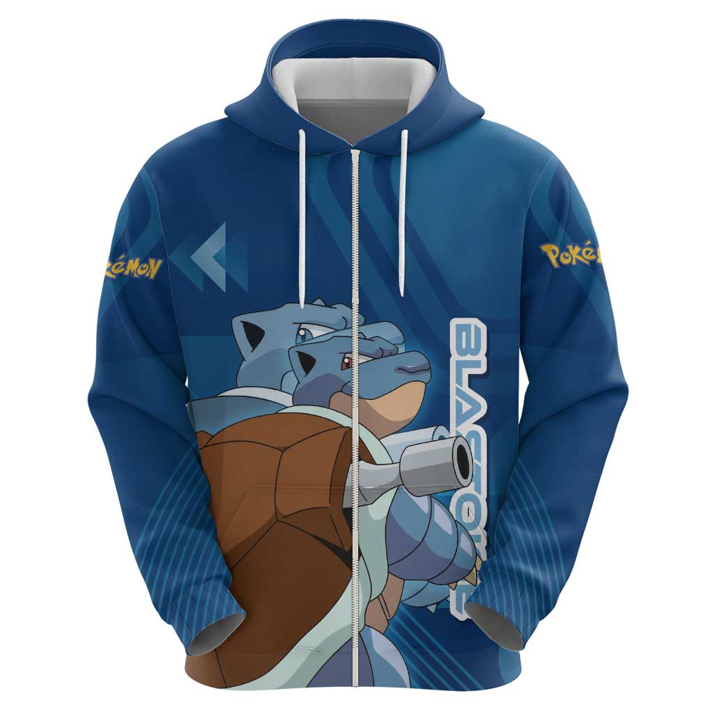 Blastoise Poké Zip Hoodie Tech Armor Anime Wave Style
