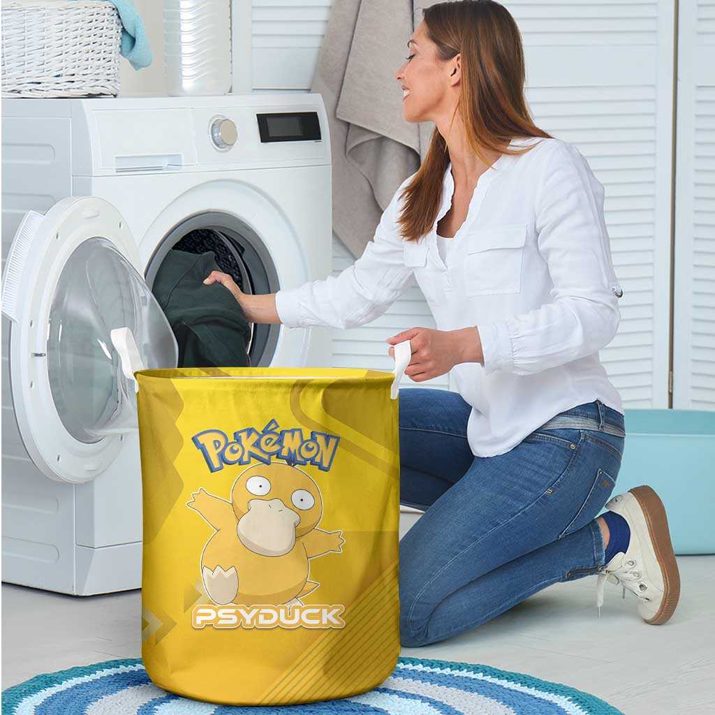 Psyduck Poké Laundry Basket Confused Yellow Cartoon Vector Style