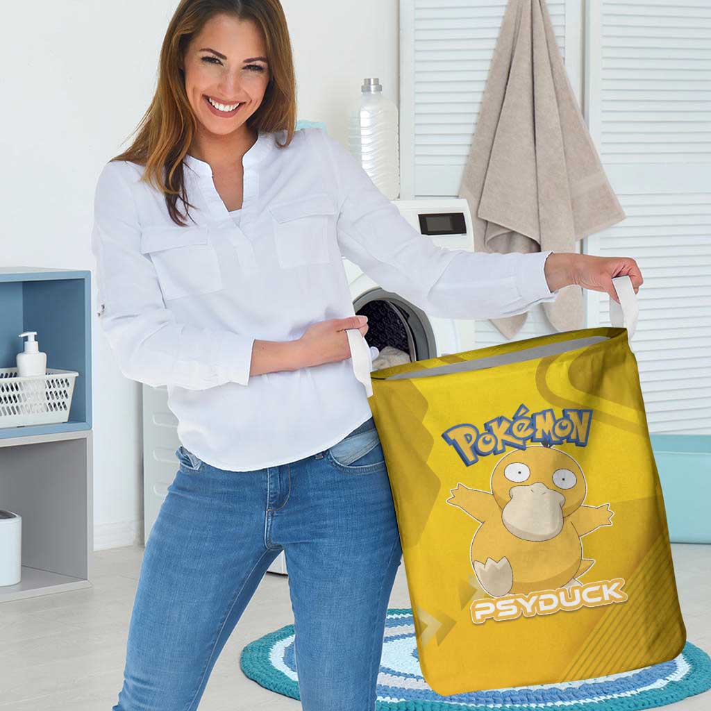 Psyduck Poké Laundry Basket Confused Yellow Cartoon Vector Style