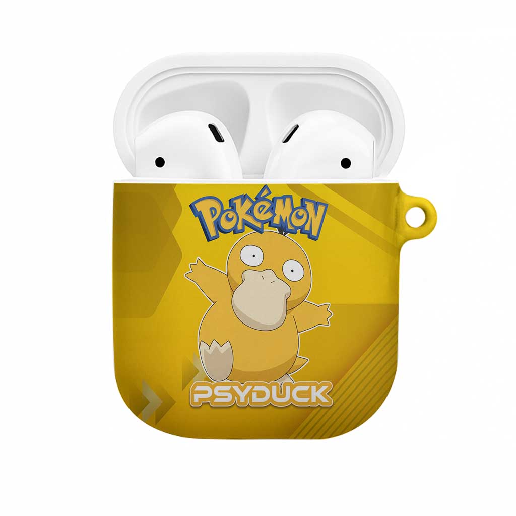 Psyduck Poké AirPods Case Confused Yellow Cartoon Vector Style