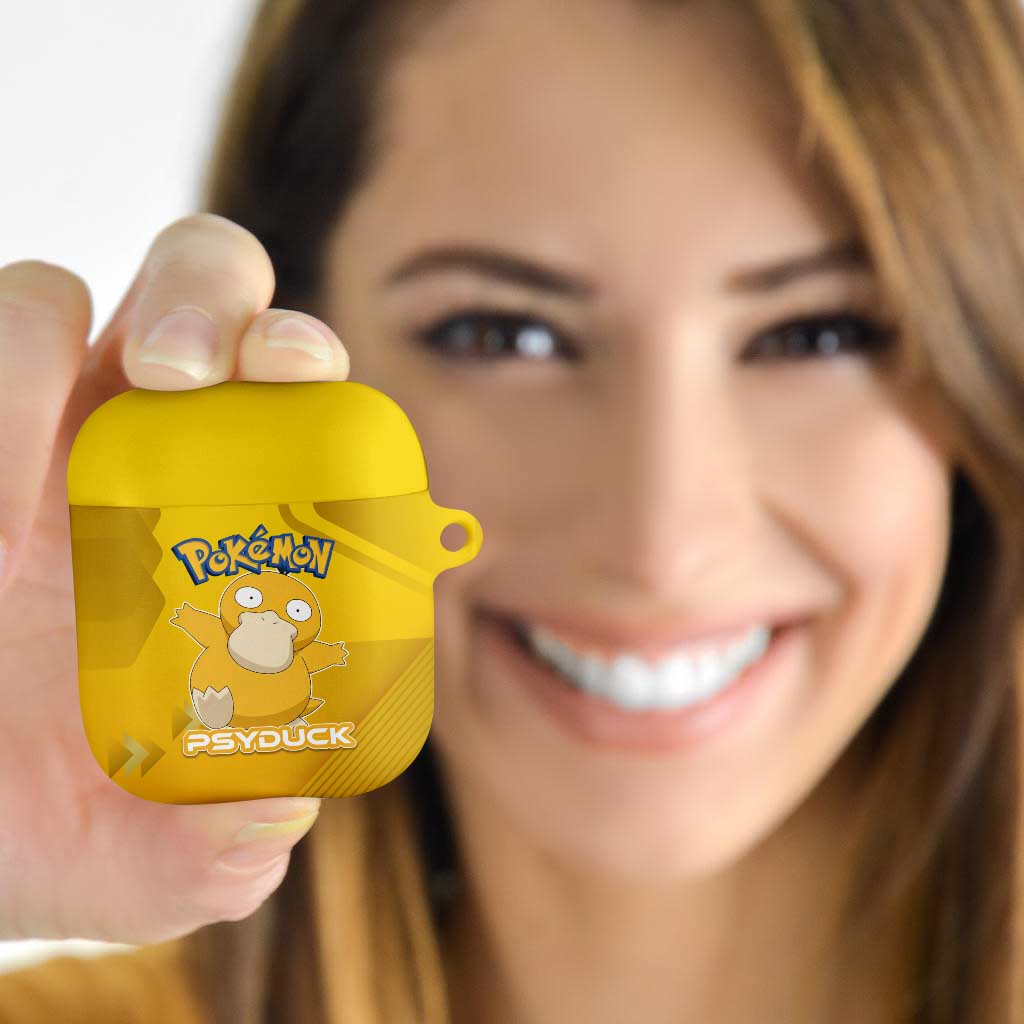Psyduck Poké AirPods Case Confused Yellow Cartoon Vector Style