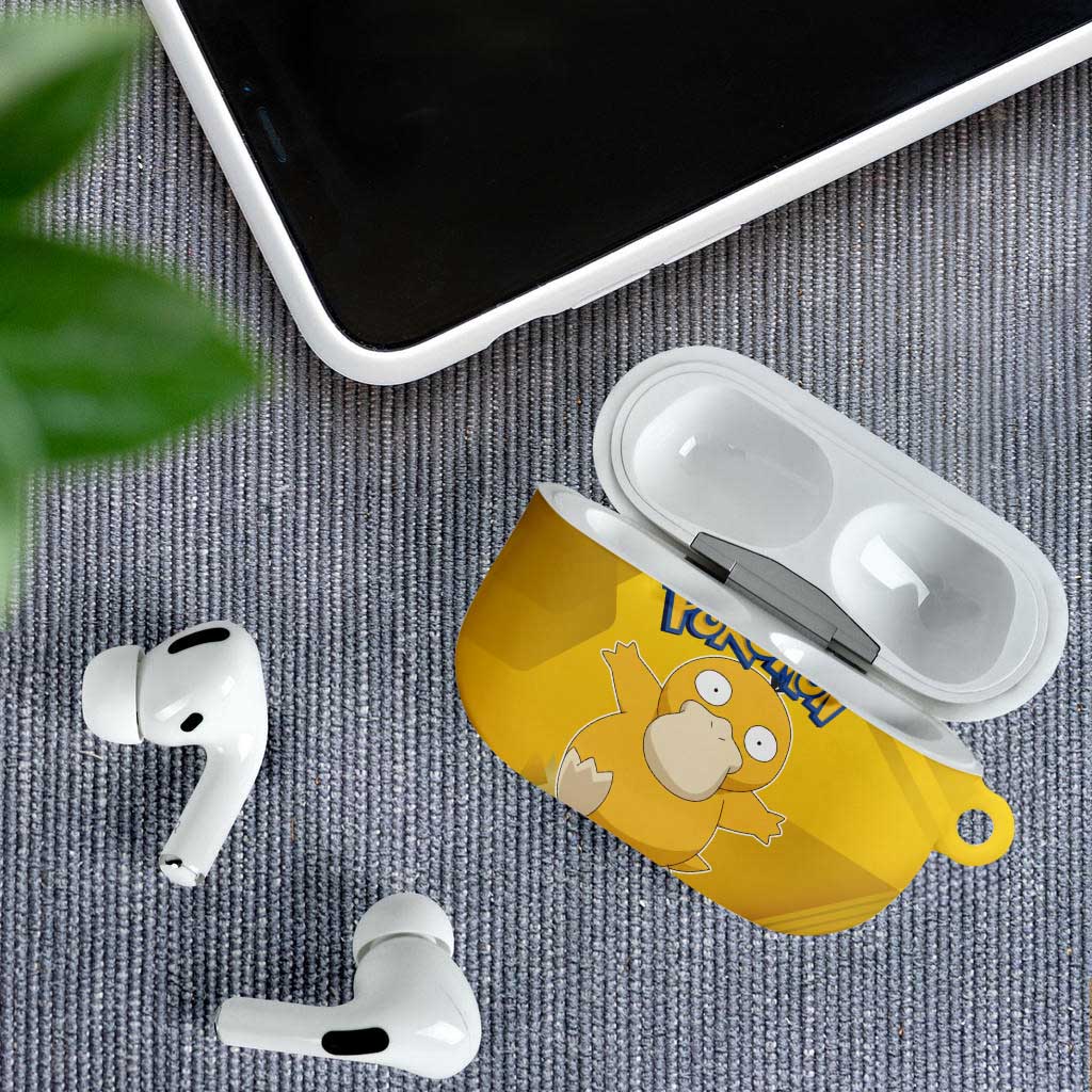 Psyduck Poké AirPods Case Confused Yellow Cartoon Vector Style