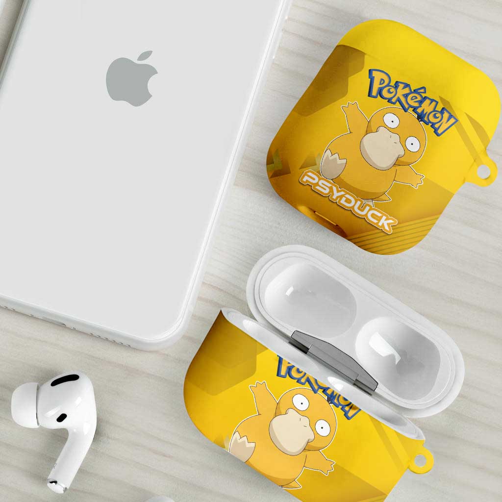Psyduck Poké AirPods Case Confused Yellow Cartoon Vector Style