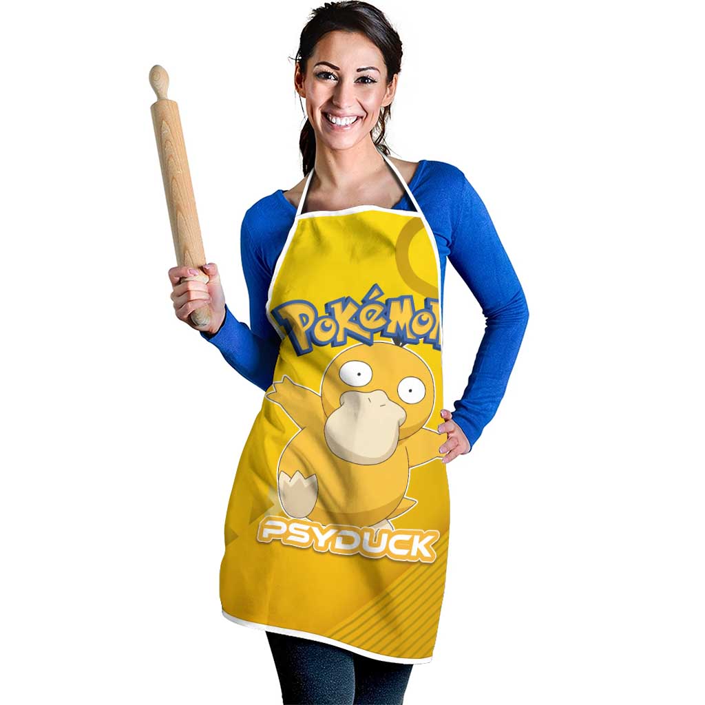 Psyduck Poké Apron Confused Yellow Cartoon Vector Style