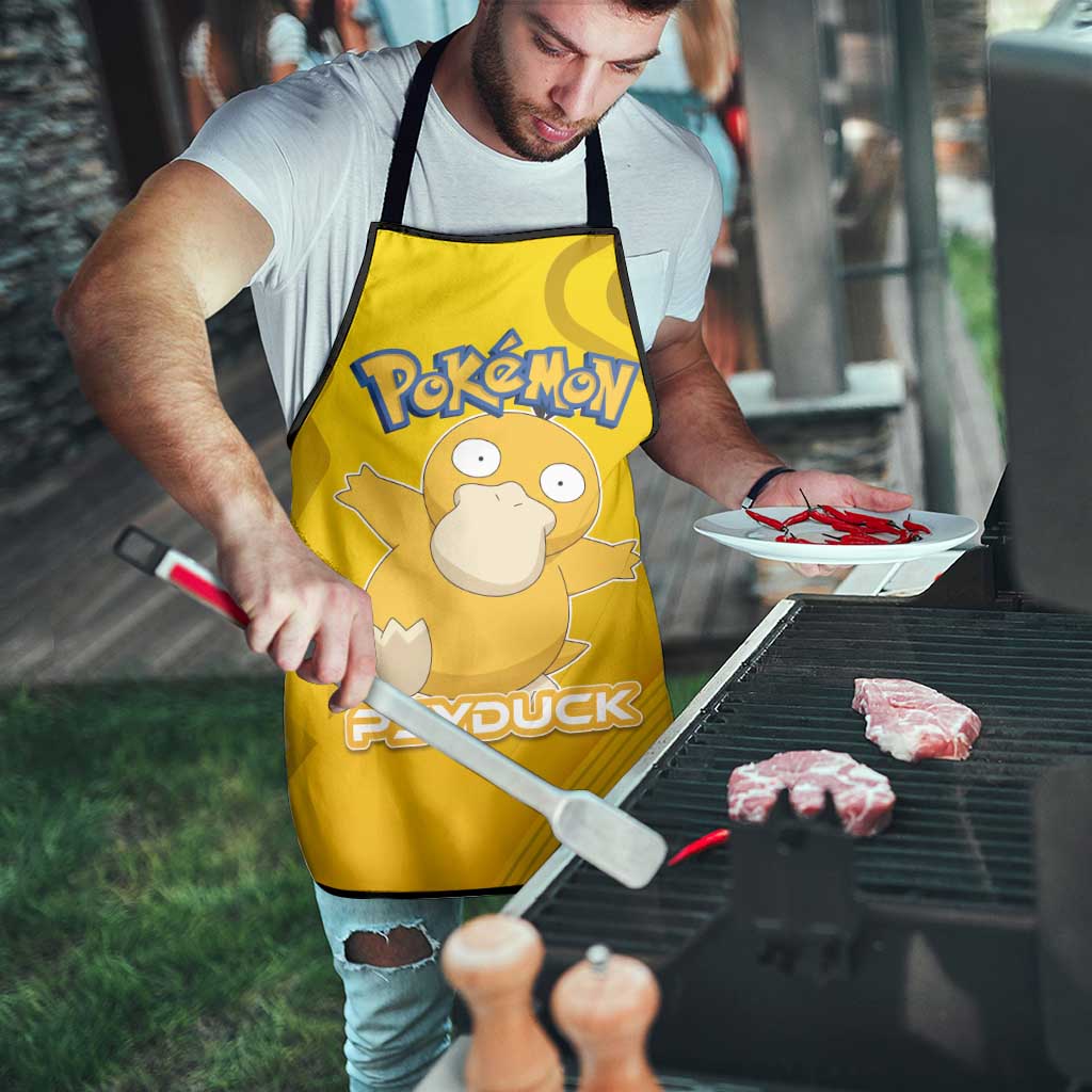 Psyduck Poké Apron Confused Yellow Cartoon Vector Style