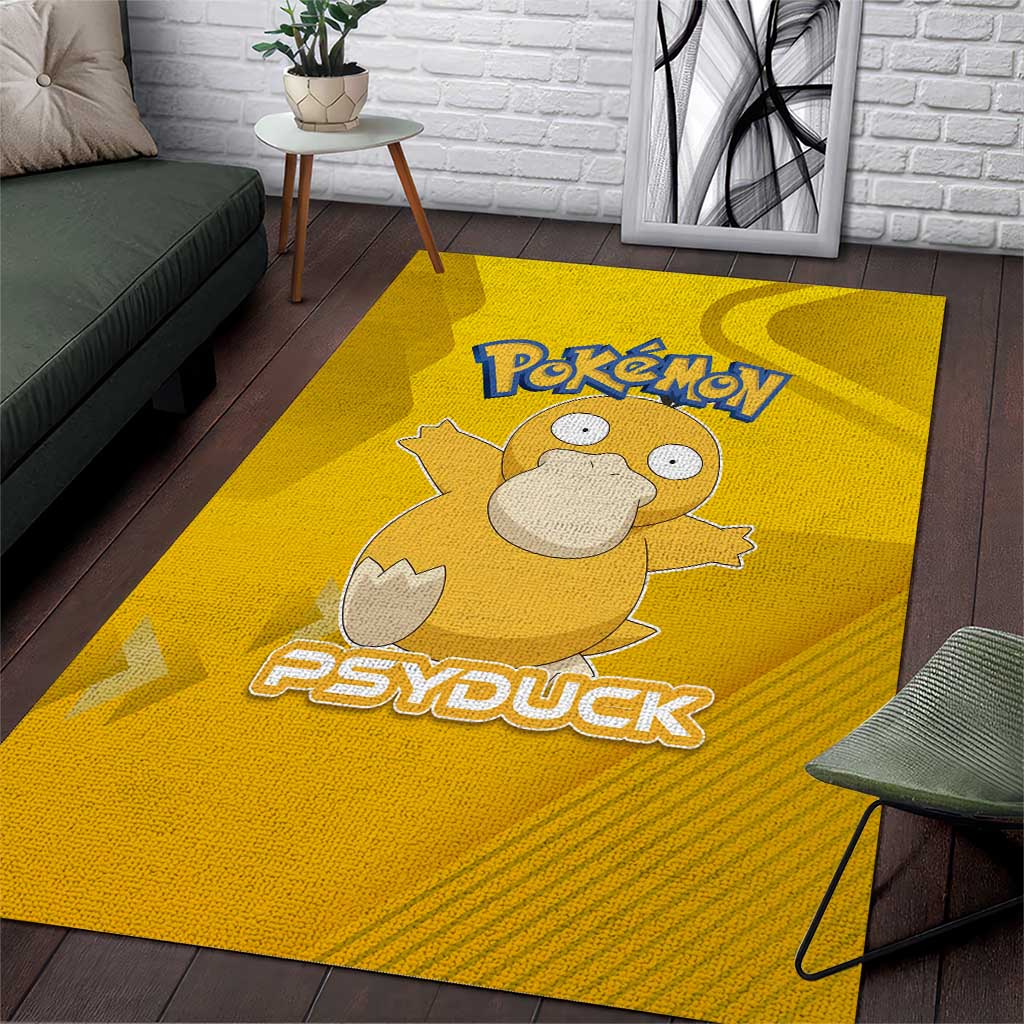 Psyduck Poké Area Rug Confused Yellow Cartoon Vector Style