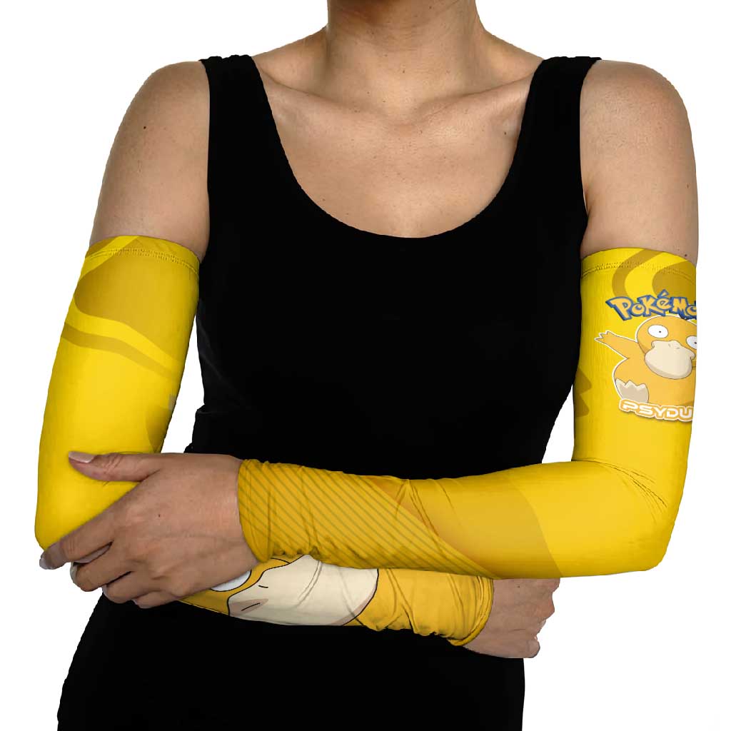 Psyduck Poké Arm Sleeves Confused Yellow Cartoon Vector Style