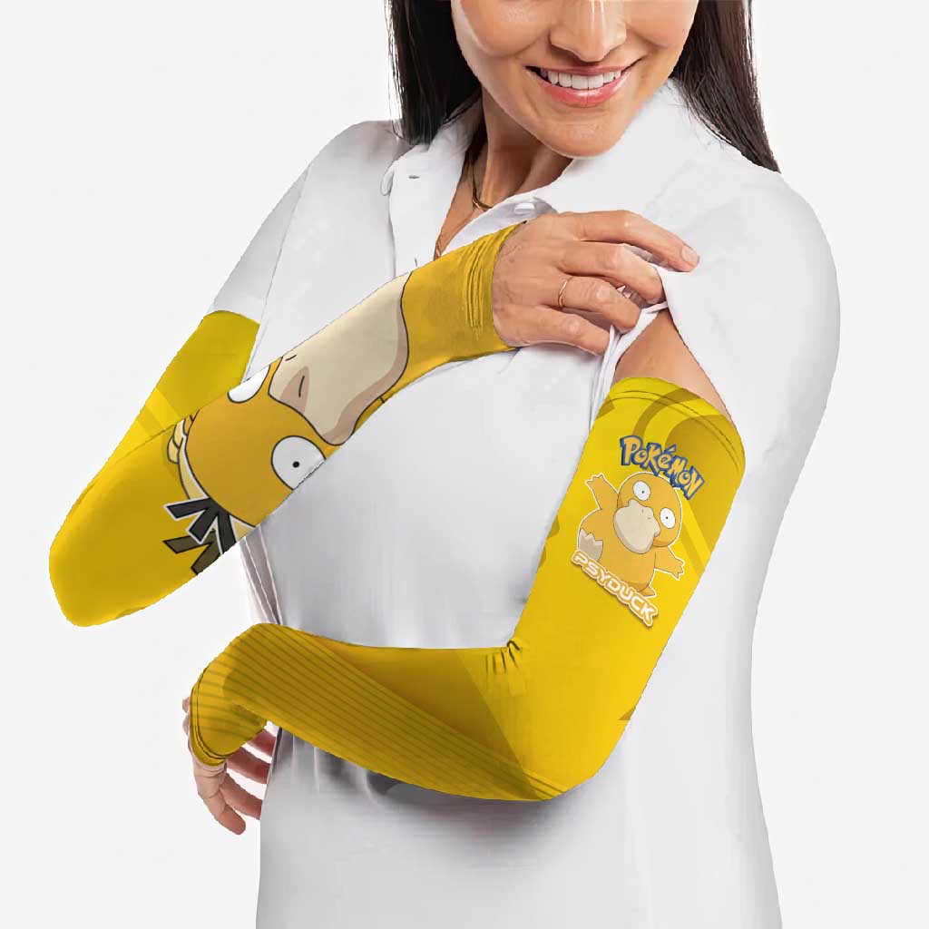 Psyduck Poké Arm Sleeves Confused Yellow Cartoon Vector Style