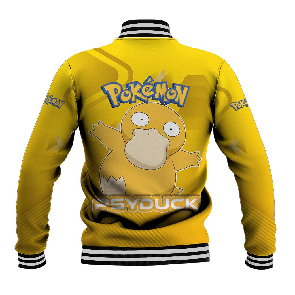 Psyduck Poké Baseball Jacket Confused Yellow Cartoon Vector Style