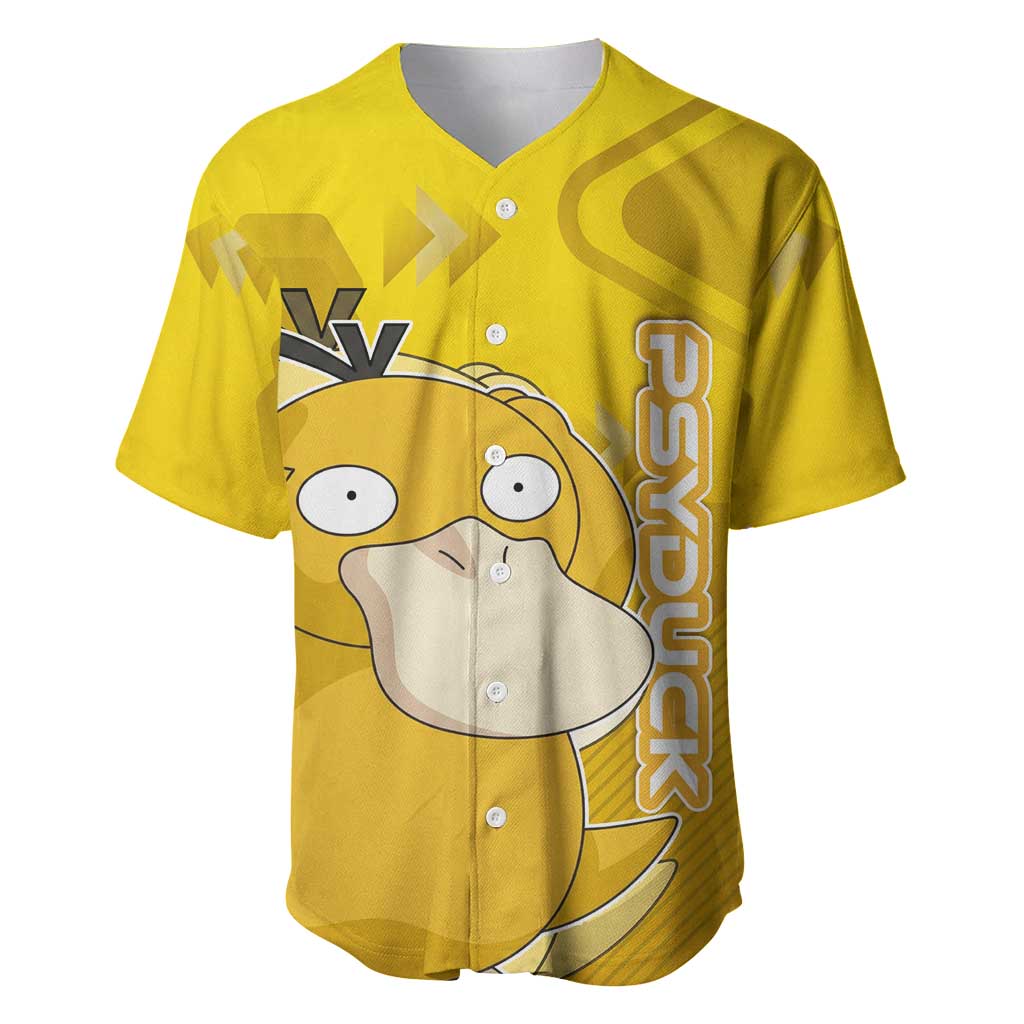 Psyduck Poké Baseball Jersey Confused Yellow Cartoon Vector Style
