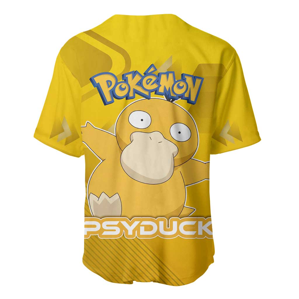 Psyduck Poké Baseball Jersey Confused Yellow Cartoon Vector Style