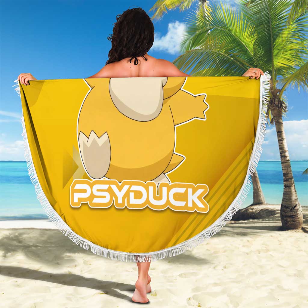 Psyduck Poké Beach Blanket Confused Yellow Cartoon Vector Style