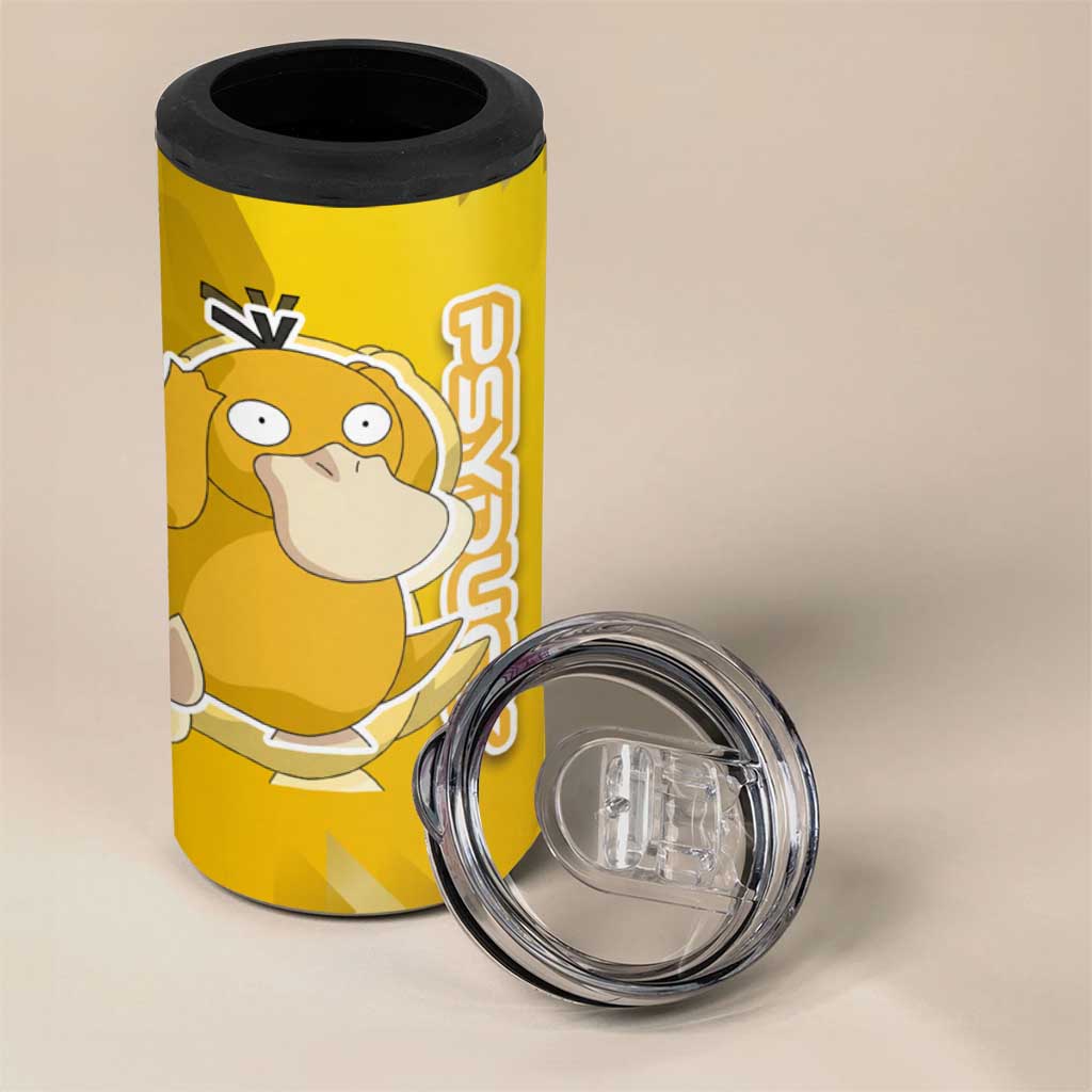 Psyduck Poké 4 in 1 Can Cooler Tumbler Confused Yellow Cartoon Vector Style