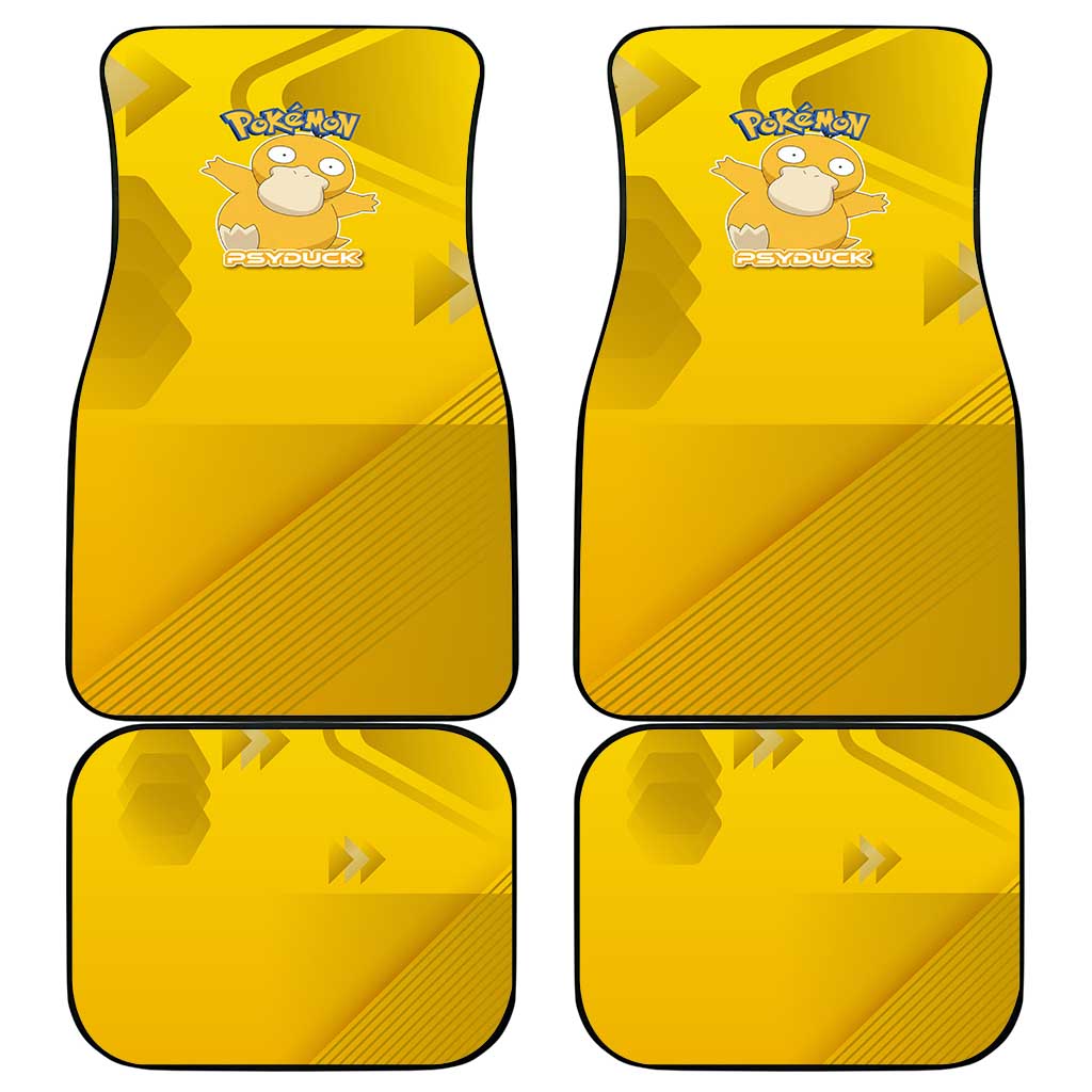 Psyduck Poké Car Mats Confused Yellow Cartoon Vector Style