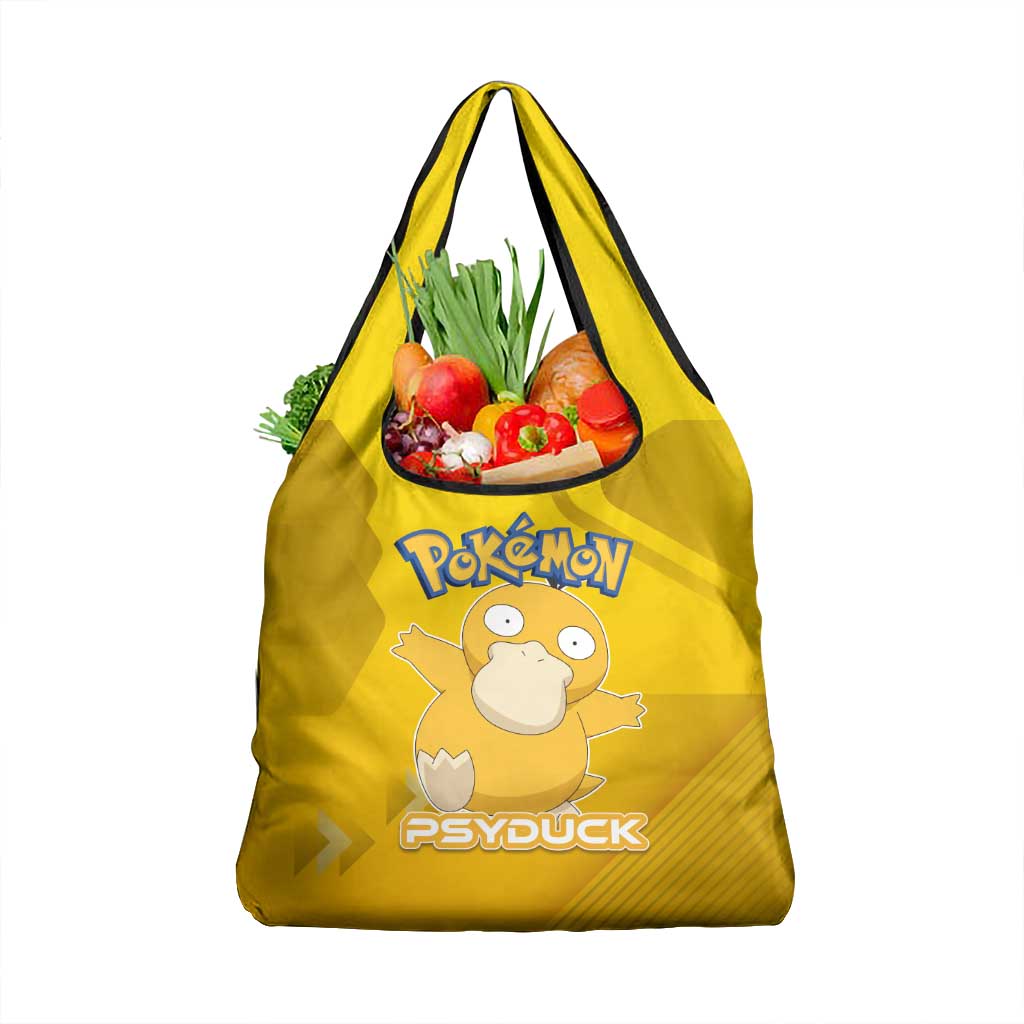 Psyduck Poké Grocery Bag Confused Yellow Cartoon Vector Style