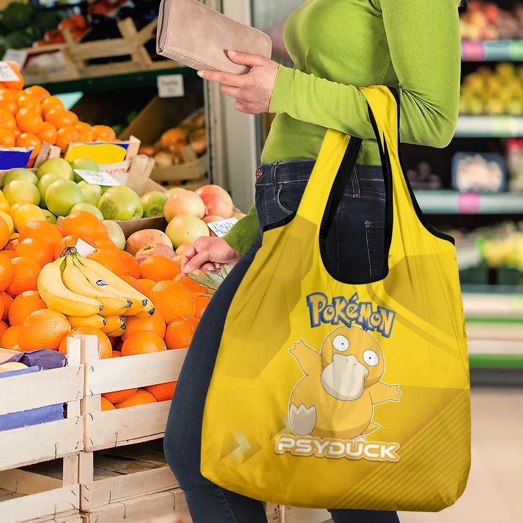 Psyduck Poké Grocery Bag Confused Yellow Cartoon Vector Style