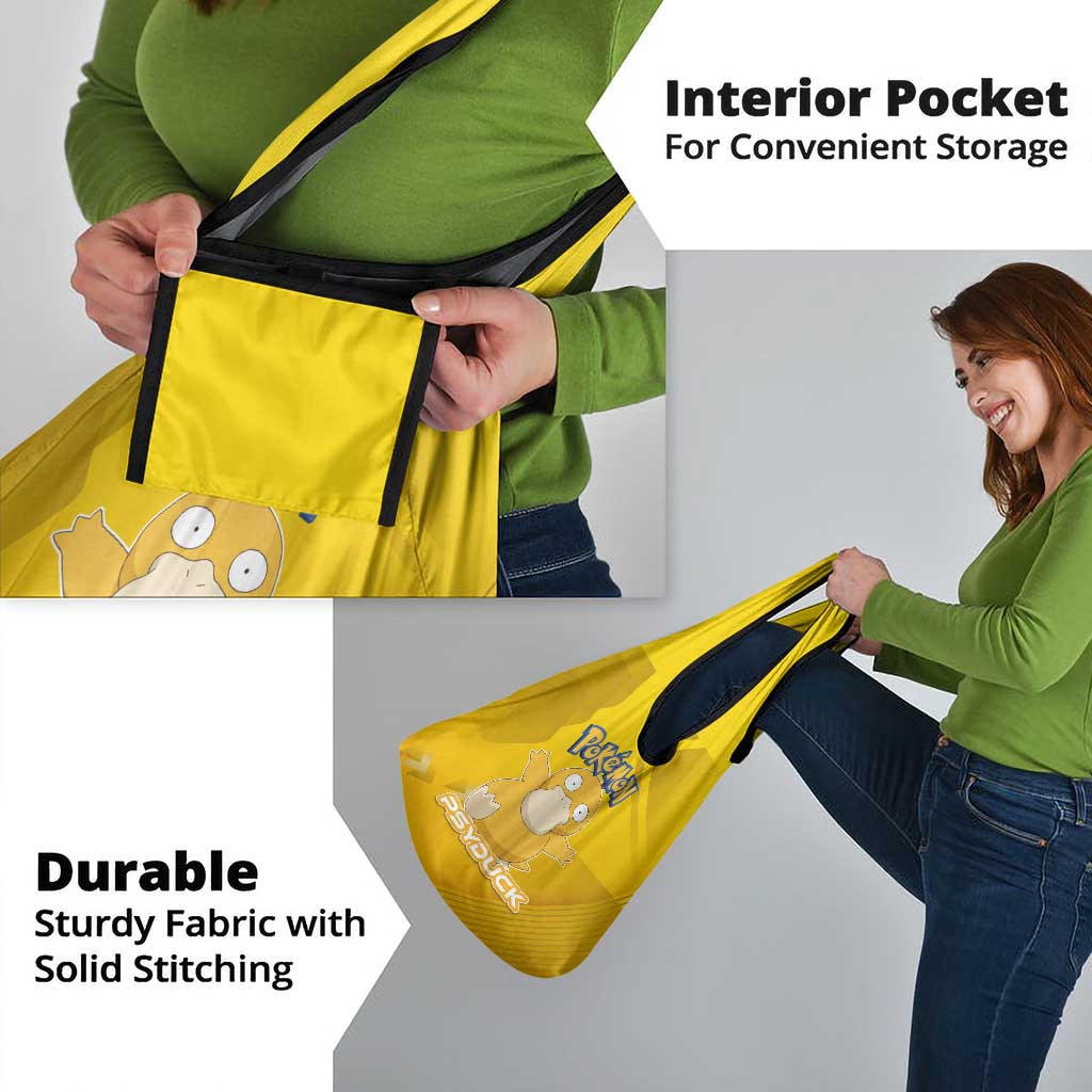 Psyduck Poké Grocery Bag Confused Yellow Cartoon Vector Style
