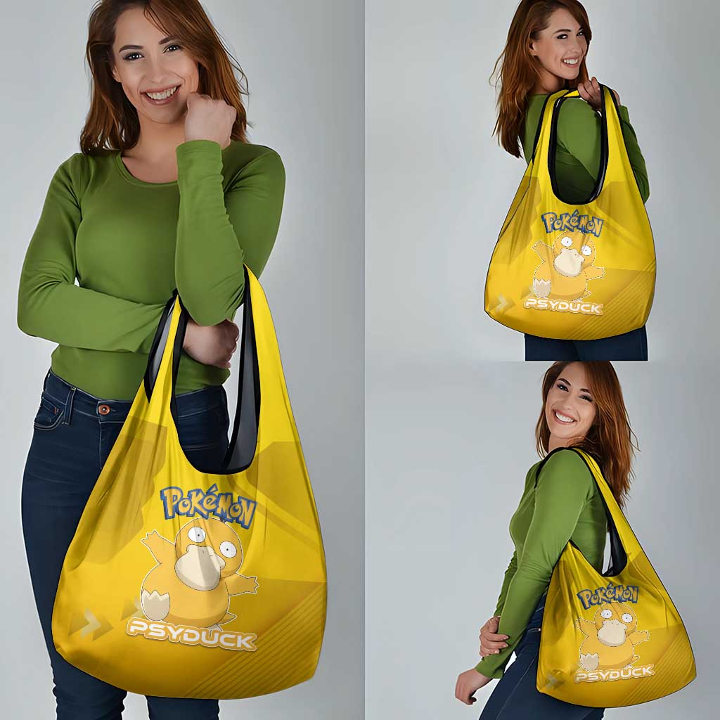 Psyduck Poké Grocery Bag Confused Yellow Cartoon Vector Style