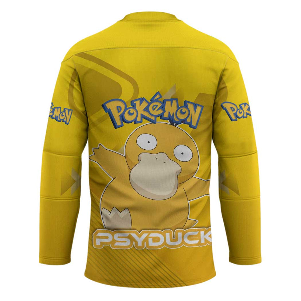 Psyduck Poké Hockey Jersey Confused Yellow Cartoon Vector Style