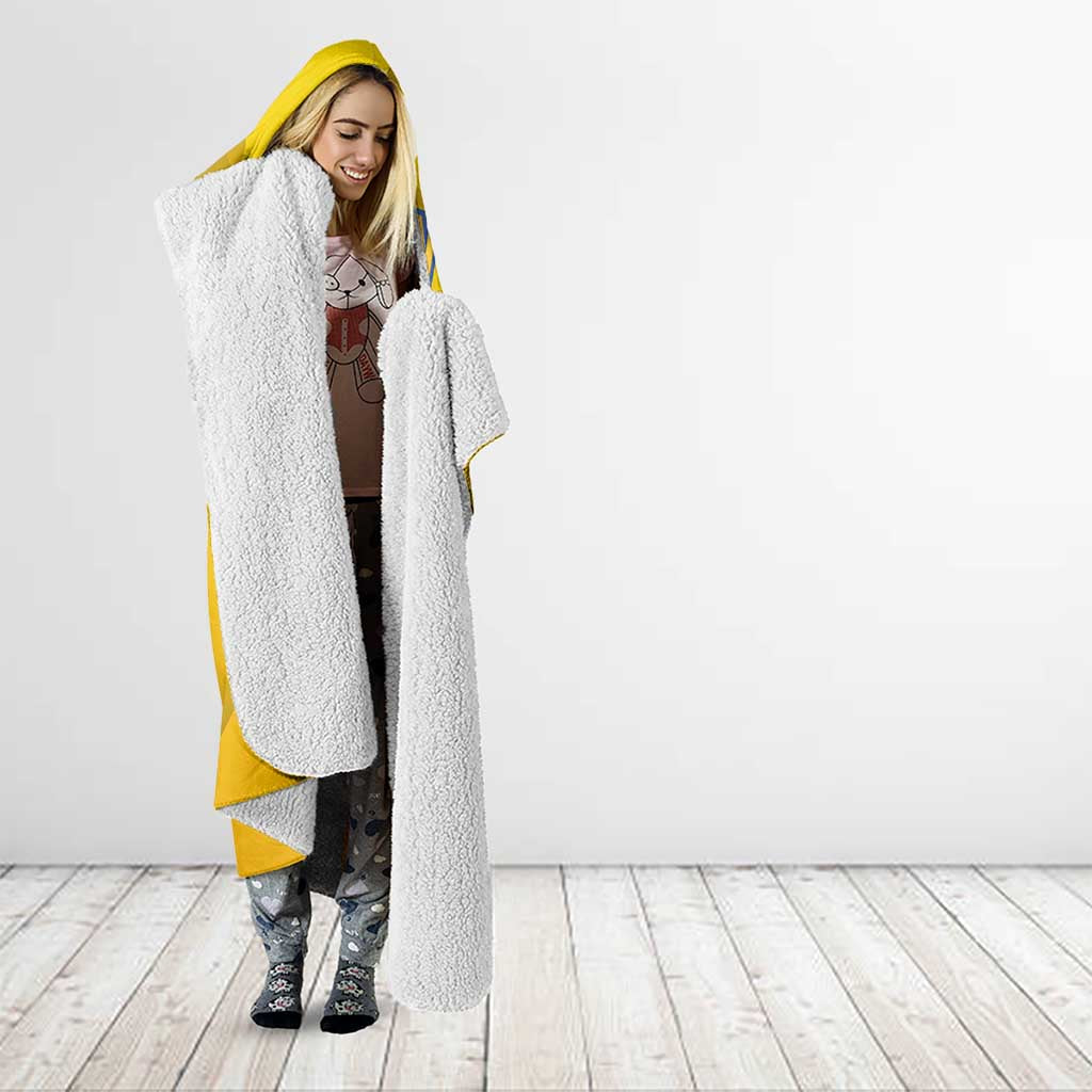 Psyduck Poké Hooded Blanket Confused Yellow Cartoon Vector Style