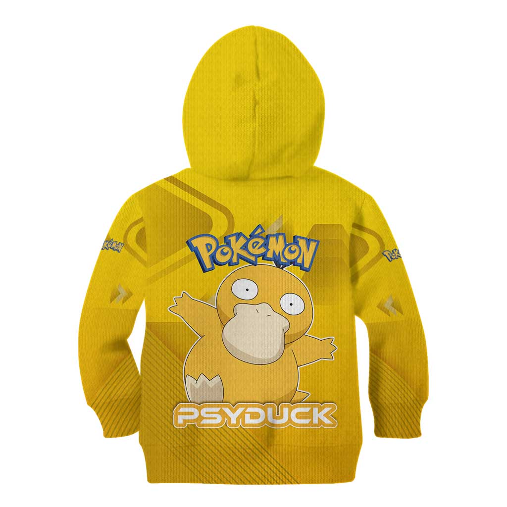 Psyduck Poké Kid Hoodie Confused Yellow Cartoon Vector Style