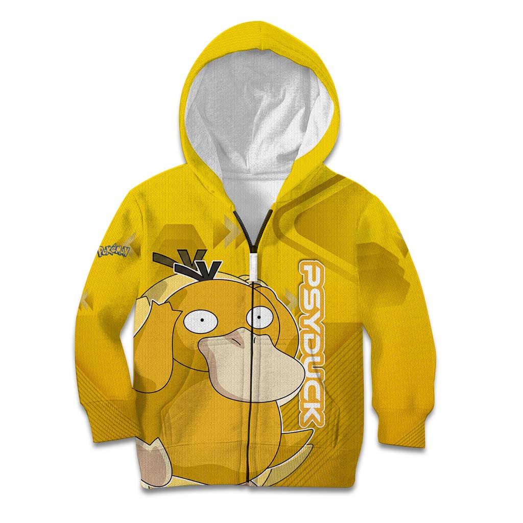 Psyduck Poké Kid Hoodie Confused Yellow Cartoon Vector Style